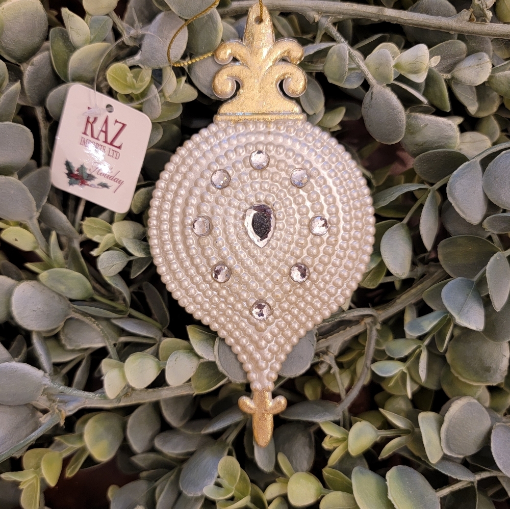 KAZ Gold and Silver Holiday Ornament